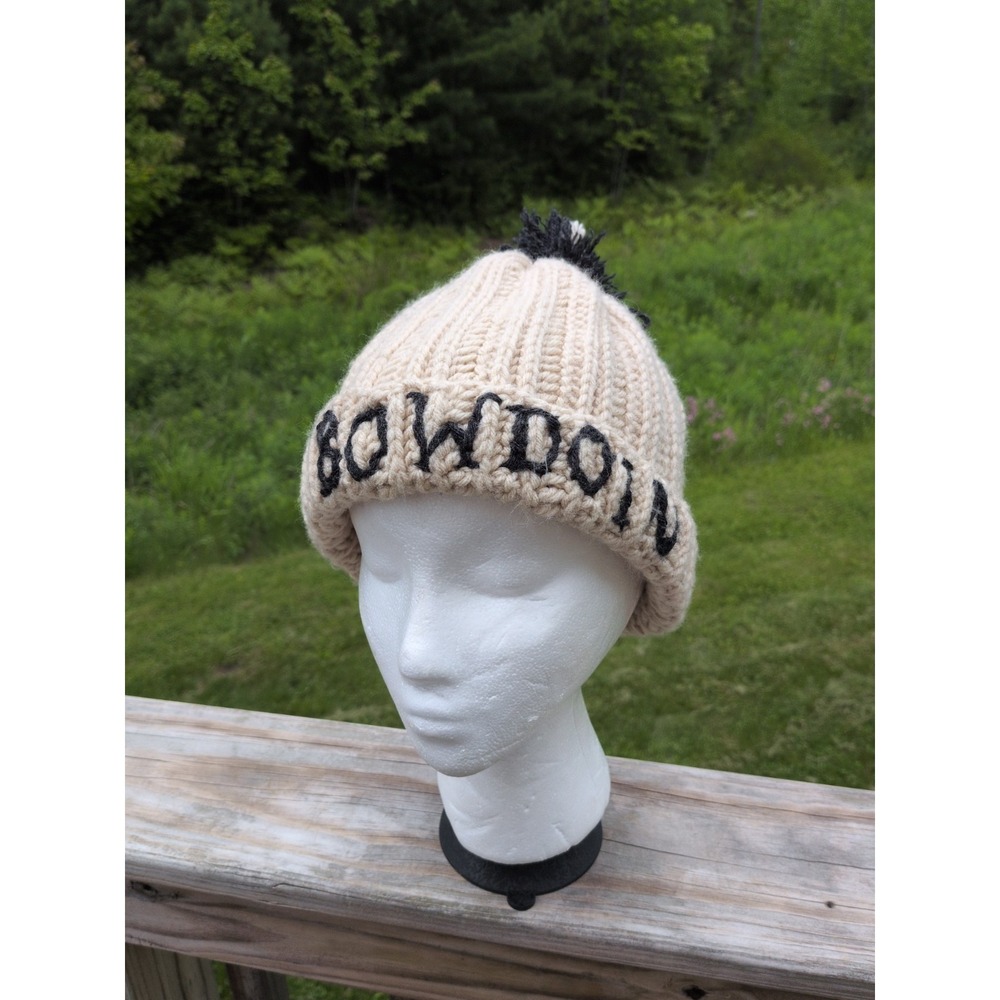 Bowdoin College Knit Winter Adult Winter Beanie Pom